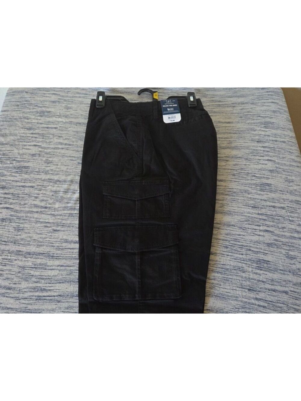 George Men's Black Cargo Shorts Below The Knee Size 38
